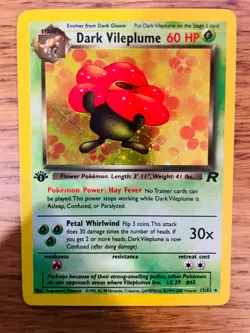 MINT! 1st Edition Dark Vileplume (13/82) Team Rocket Set Holo Pokemon Card! - Image 1