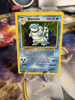 Pokemon TCG Blastoise Base Set Holo Unlimited Rare Card 2/102 WOTC NM - Image 1