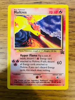 Moltres No.21 WOTC Black Star Promo Pokemon Card! FAST & FREE P&P! - Image 2