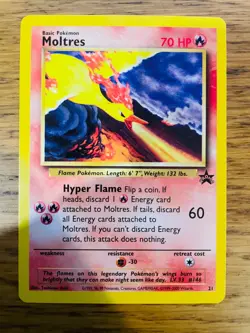 Moltres No.21 WOTC Black Star Promo Pokemon Card! FAST & FREE P&P! - Image 4