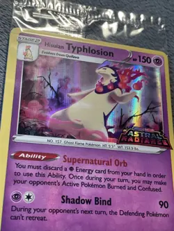 SEALED Hisuian Typhlosion 052/189 Astral Radiance Stamped Promo Pokemon Card - Image 2