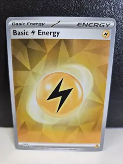 2025 Pokemon Lightning Energy 012 Prismatic Evolutions Cracked Ice Holo Card NM+ - Image 1