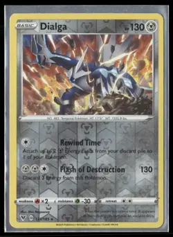 2020 Vivid Voltage Set Pokemon Card 121 Dialga Reverse Foil NM - Image 1