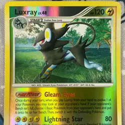 Luxray 7/130 Reverse Holo Rare Diamond & Pearl Base Set Pokemon Card LP/NM - Image 2