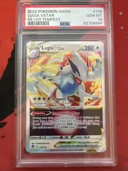 Pokemon TCG Lugia VSTAR Silver Tempest Holo Rare Card 139/195 Mint Condition - Image 1