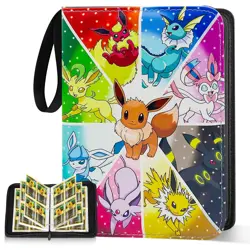 4 Pocket Card Binder, 50 Pages 400 Pockets Trading Card Binder, PU Waterproof - Image 1