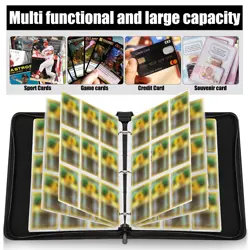 4 Pocket Card Binder, 50 Pages 400 Pockets Trading Card Binder, PU Waterproof - Image 4