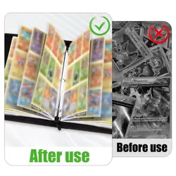 4 Pocket Card Binder, 50 Pages 400 Pockets Trading Card Binder, PU Waterproof - Image 5