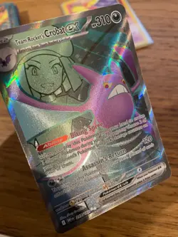 NM! Team Rocket's Crobat ex (217/182) Destined Rivals Full Art Pokemon Card! - Image 3