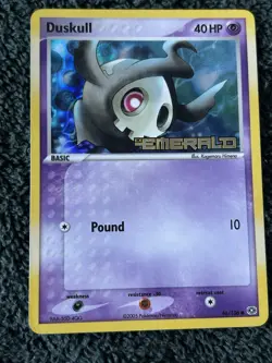 Duskull 46/106 2005 EX Emerald Pokemon Card Reverse Holo Stamped Common - Mp - Image 1