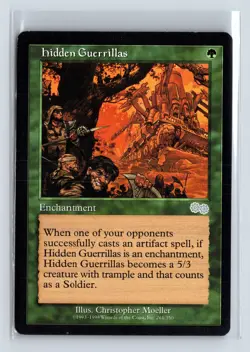 HIDDEN GUERRILLAS - MTG Magic the Gathering Card - Urza's Saga - Uncommon - Image 1