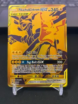 Pokemon Sun & Moon Pikachu & Zekrom GX Tag Team SM248 Black Star Promo - Image 1