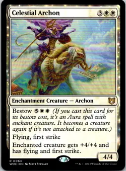 Magic the Gathering HP Celestial Archon Wilds of Eldraine Commander MTG - Image 1