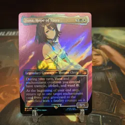 Yuna, Hope of Spira (Borderless) (Surge Foil) Final Fantasy MTG Foil - Image 1