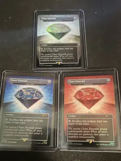 Chaos Emerald - Lotus Petal Set (Red, White, Blue) Sonic MTG Drop - Image 1