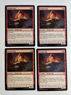 4x Mtg Commander Legends Dragon Egg NM/M Magic The Gathering - Image 1