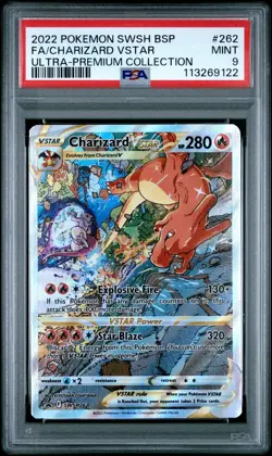 Pokemon Premium Collection Charizard V Star SWSH262 Ultra Rare Holo PSA 9 Promo - Image 1