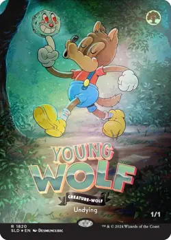 MTG *FOIL* "Young Wolf"-Secret Lair x Twisted Toons SET:SLD 1820 - Image 1