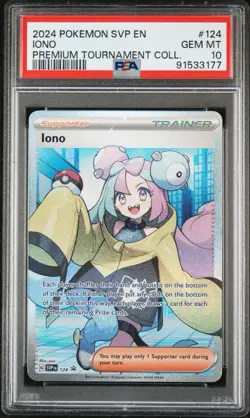PSA 10 IONO 124 BLACK STAR PROMO PREMIUM TOURNAMENT COLLECTION POKEMON TCG - Image 1