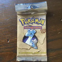 Vintage Pokemon Fossil Booster Pack Lapras Sealed Heavy 21.25 g Long Crimp - Image 2