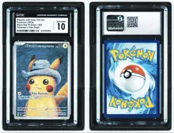 2023 Pokemon x Van Gogh Pikachu with Grey Felt Hat #085 Promo CGC 10 GEM Mint - Image 3