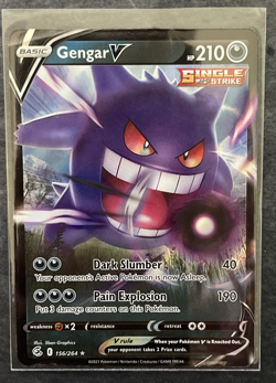 Pokemon TCG - Gengar V 156/264 - Sword & Shield Fusion Strike Holo Rare - Image 1