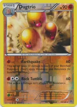 Dugtrio - 59/146 - Rare - Reverse Holo NM, English Pokemon XY Base Set - Image 1