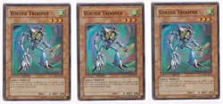 Vortex Trooper GLAS-ENSE2 Limited Edition Yugioh NM 3x Platset x3 - Image 1