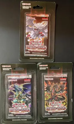 X3 YuGiOh BATTLES OF LEGEND ARMAGEDDON 1st EDITION BOOSTER PACK SEALED DRAGON A - Image 1