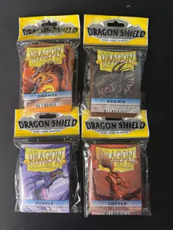 Dragon Shield Card Mini Card Sleeves / x4 Bundle / 50 per pack / SEALED - Image 1