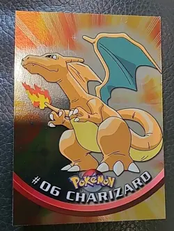 Charizard 1999 Pokemon Card #06 Foil Topps BLUE LOGO 1st Ed - Image 1