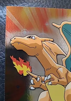 Charizard 1999 Pokemon Card #06 Foil Topps BLUE LOGO 1st Ed - Image 3
