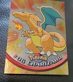 Charizard 1999 Pokemon Card #06 Foil Topps BLUE LOGO 1st Ed - Image 4
