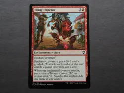 2022 MTG Enchantment "Shiny Impetus" NM+ Magic Card #194 CLB GOADED BOOST - Image 1