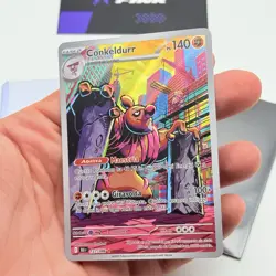 CARTA POKEMON CARD CONKELDURR 127/086 - ITA - LUCE NERA - 2025 - NEAR MINT - Image 3