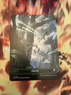 L 0266 Forest FOIL BORDERLESS Full Art Land Edge of Eternities EOE MTG Card - Image 1