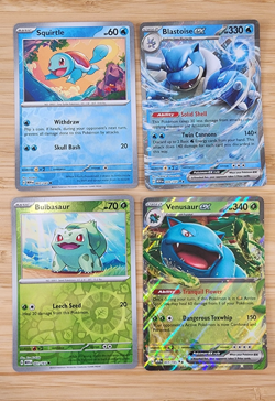2023 Pokemon 151 Blooming Waters Blastoise 009 Venasaur 003 Promo Card Set - Image 1