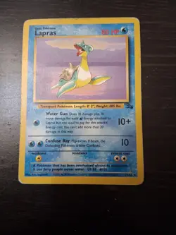 Pokemon TCG Lapras Holo Rare Card Vintage 1999 Wizards of the Coast - Image 1