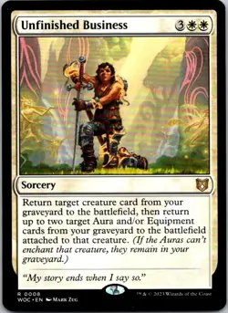 Magic the Gathering HP Unfinished Business Wilds of Eldraine Commander MTG - Image 1