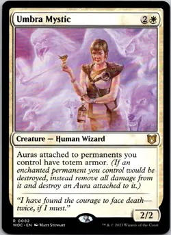 Magic the Gathering HP Umbra Mystic Wilds of Eldraine Commander MTG Free Ship! - Image 1