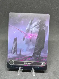 MTG Swamp 0263 Edge of Eternities Borderless Galaxy Foil NM - Image 1