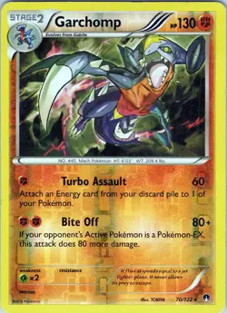Garchomp 70/122 Rare - Pokemon TCG XY-BREAKpoint - Reverse Holo (NM) - Image 1