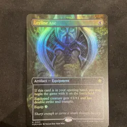 MTG FOIL Leyline Axe Borderless - Foundations #353 - Image 1