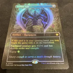 MTG FOIL Leyline Axe Borderless - Foundations #353 - Image 4