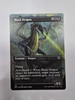 Black Dragon (Borderless) Adventures in the Forgotten Realms Regular Mtg - Image 1