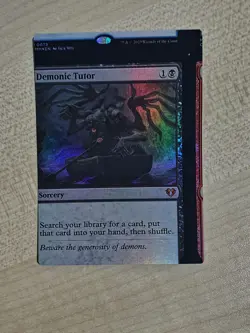 MTG Misprint Demonic Tutor NFC Foil Commander Legends - Image 1