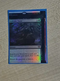 MTG Misprint Demonic Tutor NFC Foil Commander Legends - Image 3