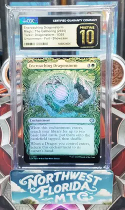 MTG - CGC Pristine 10 - Tarkir: Dragonstorm - Encroaching Dragonstorm (Foil) - Image 1