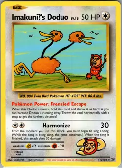 ImakuniU's Doduo 112/108 - Pokemon TCG XY: Evolutions - Regular Secret Rare (NM) - Image 1