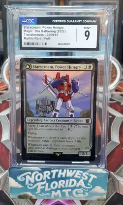 Graded MTG Card - CGC Mint 9 - Trasnformers - Starscream, Power Hungry (Foil) - Image 1